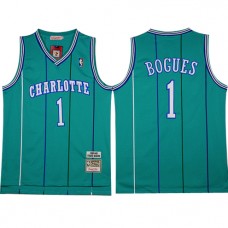 Muggsy Bogues Hornets Throwback Jersey Teal Cheap For Sale