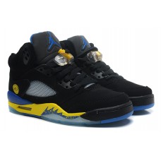 New Air Jordan 5 Black Yellow Shoes For Womens Sale Online