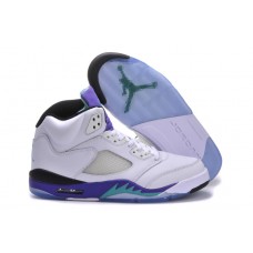 New Air Jordan 5 Retro Grape White Blue Shoes Sale