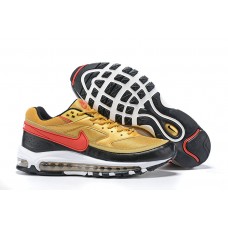 Nike Air Max 97 BW Gold Black Red Running Shoes For Cheap Sale