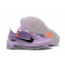 Nike Air Max 97 Womens x Off White Purple Running Shoes Cheap For Sale