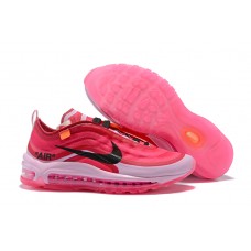Nike Air Max 97 x Off White Running Shoes Pink For Cheap Sale