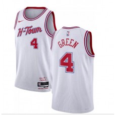 Nike Men's 2023-24 City Edition Houston Rockets Jalen Green #4 White Swingman Jersey