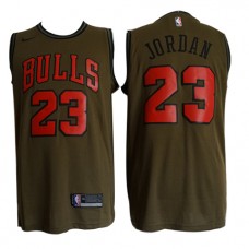 Nike Michael Jordan Bulls Green Salute to Service Jersey Cheap Sale