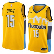 Nikola Jokic Nuggets Gold Statement NBA Jerseys Cheap For Sale