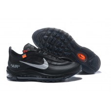 Off White x Nike Air Max 97 Black Running Shoes Cheap On Sale