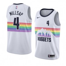 Paul Millsap Nuggets Skyline City Jersey White Cheap For Sale