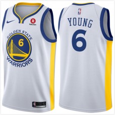 Real NBA Warriors Nick Young 6 Swingman Home Jerseys-White