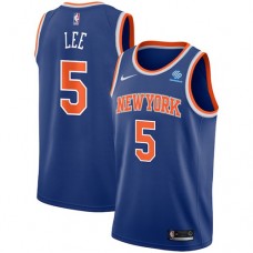 Real Nike NBA Courtney Lee Knicks #5 Blue Swingman Jersey