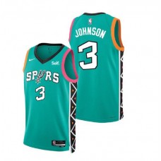 San Antonio Spurs Men's Nike 2022 City Edition Keldon Johnson Swingman Jersey