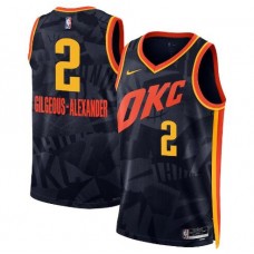 Shai Gilgeous-Alexander 2 Oklahoma City Thunder 2023-24 City Edition Swingman Jersey - Navy