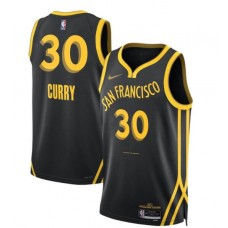 Stephen Curry 30 Golden State Warriors 2023-24 City Edition Swingman Jersey - Black