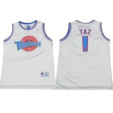 Space Jam Tune Squad 1 Taz White Stitched Basketball Jersey