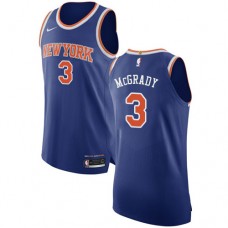 Tracy McGrady Authentic Knicks #3 NBA Jersey Blue Wholesale
