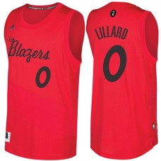 Trail Blazers Damian Lillard 2016 Christmas Day Jersey Red For Cheap