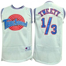 Space Jam Tune Squad 13 Tweety White Stitched Basketball Jersey