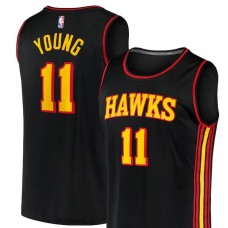 Unisex Atlanta Hawks Trae Young Fanatics Branded Black 2023 24 Fast Break Jersey Black - City Edition