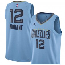 Unisex Jordan Brand Ja Morant Light Blue Memphis Grizzlies Swingman Jersey - Statement Edition