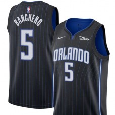 Unisex Nike Paolo Banchero Black Orlando Magic Swingman Badge Player Jersey - Icon Edition