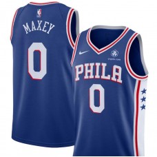 Unisex Nike Tyrese Maxey Royal Philadelphia 76ers Swingman Badge Player Jersey - Icon Edition