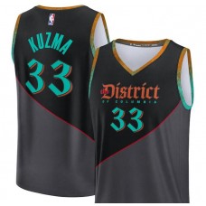 Unisex Washington Wizards Kyle Kuzma Fanatics Branded Black 2023 24 Fast Break Jersey - City Edition