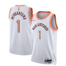 Victor Wembanyama 1 San Antonio Spurs 2023-24 City Edition Swingman Jersey - White