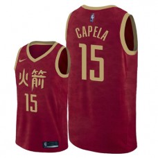 Wholesale Clint Capela Rockets New NBA Jersey Red City Edition