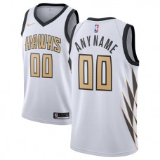 Wholesale Custom Hawks Nike White NBA Jerseys City Edition