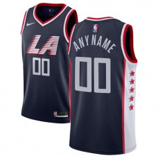 Wholesale Customized Clippers Navy Blue NBA Jerseys City Edition