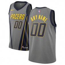 Wholesale Customized Pacers Gray NBA Jerseys City Edition