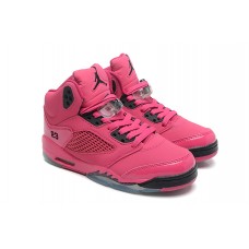 Wholesale Girls Air Jordan 5 Retro Pink Black Shoes Online