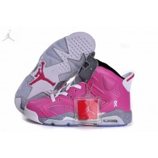 Wholesale Girls Air Jordan 6 Pink Grey Basketball Shoes Online