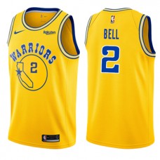 Wholesale Jordan Bell Warriors Hardwood Classic Jersey Gold Online