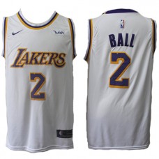 Wholesale Lonzo Ball Lakers Wish White Association NBA Jerseys