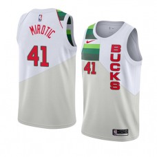 Wholesale Nikola Mirotic Bucks Earned NBA Jerseys White Gray Online