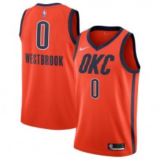 Wholesale Russell Westbrook Thunder Earned Orange NBA Jerseys