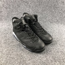 Womens Air Jordan 6 Retro Black Cat All Black Shoes Sale