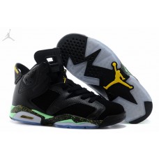 Womens Air Jordan 6 Retro Black Light Lucid Green Sneakers Sale