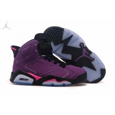 Womens Air Jordan Retro 6 Purple Black Pink Cheap For Sale