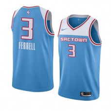 Yogi Ferrell Kings City NBA Jersey Blue Cheap Sale For Mens