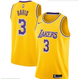 Men's Los Angeles Lakers Anthony Davis Nike Gold Swingman Jersey - Icon Edition