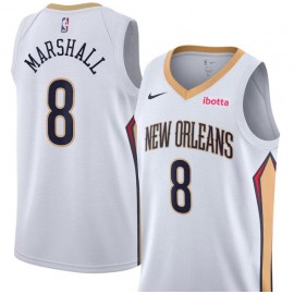 Unisex Nike Naji Marshall White New Orleans Pelicans Swingman Badge Player Jersey - Association Edition