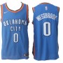 Nike NBA Oklahoma City Thunder 0 Russell Westbrook Jersey Blue Authentic Edition