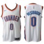 Nike NBA Oklahoma City Thunder 0 Russell Westbrook Jersey White Authentic Edition