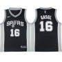 Nike NBA San Antonio Spurs 16 Pau Gasol Jersey Black Swingman Icon Edition