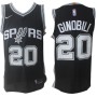 Nike NBA San Antonio Spurs 20 Manu Ginobili Jersey Black Authentic Association Edition