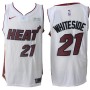 Nike NBA Miami Heat 21 Hassan Whiteside Jersey White Authentic Edition