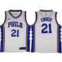 Nike NBA Philadelphia 76ers 21 Joel Embiid Jersey White Swingman Icon Edition