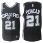 Nike NBA San Antonio Spurs 21 Tim Duncan Jersey Black Authentic Association Edition