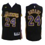 NBA Los Angeles Lakers 24 Kobe Bryant Throwback Jersey Hardwood Classics Swingman Black With Purple